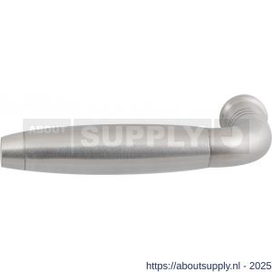 GPF Bouwbeslag RVS 4245L/R Ika deurkruk gatdeel links-rechtswijzend gebogen met trapezium eindknop RVS geborsteld - S21002756 - afbeelding 1