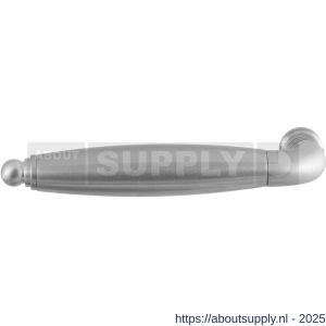 GPF Bouwbeslag RVS 4346L/R XL Ika XL deurkruk gatdeel links-rechtswijzend gebogen met ronde eindknop RVS geborsteld - S21002585 - afbeelding 1