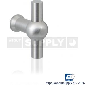 GPF Bouwbeslag RVS GPF5565.35 meubelknop Hipi 9 mm hoogte 35 mm RVS geborsteld - S21005400 - afbeelding 1