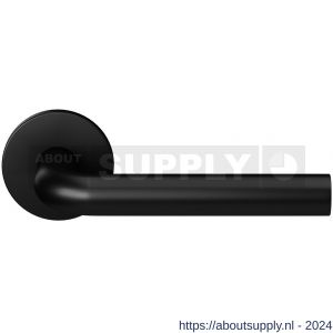 GPF Bouwbeslag Entree 600VZR L-model 19 mm deurkruk gatdeel op rozet rechtswijzend zwart egaal - S21010199 - afbeelding 1