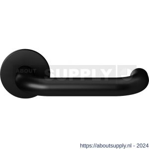 GPF Bouwbeslag Entree 605VZR U-model 19 mm deurkruk gatdeel op rozet rechtswijzend zwart egaal - S21010203 - afbeelding 1