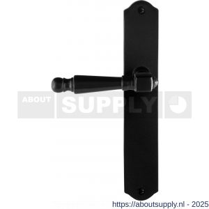 GPF Bouwbeslag Smeedijzer 6210.60L/R blind Mela deurkruk gatdeel op schild 238x41x4 mm blind links-rechtswijzend smeedijzer zwart - S21010379 - afbeelding 1