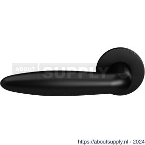 GPF Bouwbeslag Entree 620VZL Sigaar model deurkruk gatdeel op rozet 53x6 mm linkswijzend zwart egaal - S21010210 - afbeelding 1