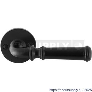 GPF Bouwbeslag Smeedijzer GPF6220.60-00 Meri deurkruk op rond rozet 53x5 mm smeedijzer zwart - S21009011 - afbeelding 1