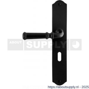 GPF Bouwbeslag Smeedijzer 6220.60L/R BB56 Meri deurkruk gatdeel op schild 238x41x4 mm BB56 links-rechtswijzend smeedijzer zwart - S21010391 - afbeelding 1