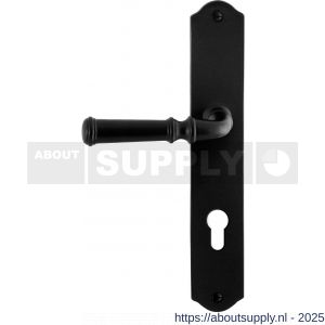 GPF Bouwbeslag Smeedijzer 6220.60L/R PC72 Meri deurkruk gatdeel op schild 238x41x4 mm PC72 links-rechtswijzend smeedijzer zwart - S21010395 - afbeelding 1