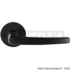 GPF Bouwbeslag Smeedijzer GPF6230.60-00 Eno deurkruk op rond rozet 53x5 mm smeedijzer zwart - S21009013 - afbeelding 1