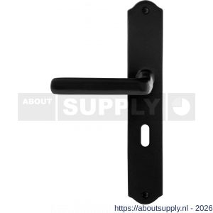 GPF Bouwbeslag Smeedijzer GPF6235.60L/R BB56 Ilo deurkruk gatdeel op schild 238x41x4 mm links-rechtswijzend smeedijzer zwart - S21010412 - afbeelding 1