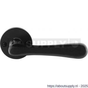 GPF Bouwbeslag Smeedijzer GPF6240.60-00 Paju deurkruk op rond rozet 53x5 mm smeedijzer zwart - S21009015 - afbeelding 1