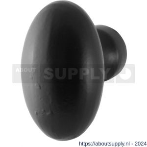 GPF Bouwbeslag Smeedijzer 6250 Ahau knopkruk ovaal zonder rozet draaibaar smeedijzer zwart - S21008069 - afbeelding 1