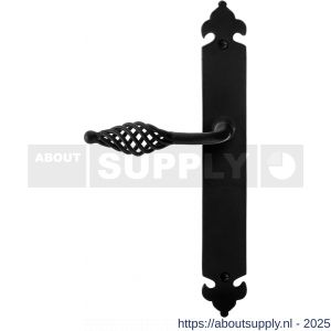 GPF Bouwbeslag Smeedijzer 6265.60L/R blind Tane deurkruk gatdeel op langschild 291x41x4 mm blind links-rechtswijzend smeedijzer zwart - S21010436 - afbeelding 1