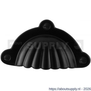 GPF Bouwbeslag Smeedijzer GPF6581.60 komgreep met ril 105x55 mm smeedijzer zwart - S21005696 - afbeelding 1