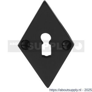 GPF Bouwbeslag Smeedijzer 6901.07 sleutelrozet ruit 83x52x4 mm smeedijzer zwart - S21003748 - afbeelding 1