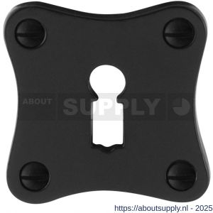 GPF Bouwbeslag Smeedijzer 6901.09 sleutelrozet klassiek 52x52x4 mm smeedijzer zwart - S21003750 - afbeelding 1