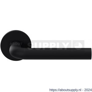 GPF Bouwbeslag Entree 800VZ L-model 19 mm deurkruk op rozet 53x6 mm zwart - S21009304 - afbeelding 1
