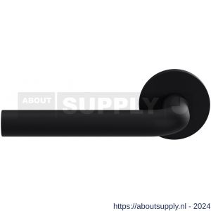 GPF Bouwbeslag Entree 800VZL L-model 19 mm deurkruk gatdeel op rozet linkswijzend zwart - S21010214 - afbeelding 1