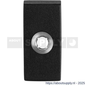 GPF Bouwbeslag ZwartWit 8100.01 rechthoekig click rozet 70x32x10 mm zwart - S21008299 - afbeelding 1