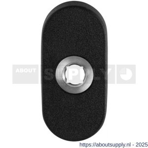 GPF Bouwbeslag ZwartWit 8100.04 ovaal click rozet 70x32x10 mm zwart - S21007360 - afbeelding 1