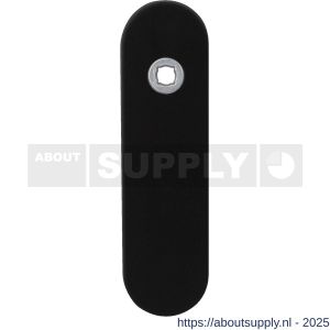 GPF Bouwbeslag ZwartWit 8100.10L BB56 deurkruk gatdeel linkswijzend kortschild afgerond 169x46x8,5 mm BB56 zwart - S21003877 - afbeelding 1