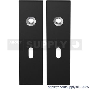 GPF Bouwbeslag ZwartWit 8100.15 BB56 kortschild rechthoekig enkelverend 169x46x8,5 mm BB56 zwart - S21006441 - afbeelding 1