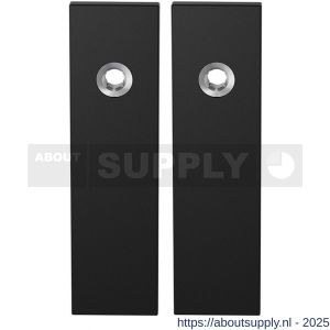 GPF Bouwbeslag ZwartWit 8100.15 blind kortschild rechthoekig enkelverend 169x46x8,5 mm blind zwart - S21006440 - afbeelding 1