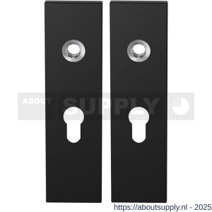 GPF Bouwbeslag ZwartWit 8100.15 PC55 kortschild rechthoekig enkelverend 169x46x8,5 mm PC55 zwart - S21006442 - afbeelding 1