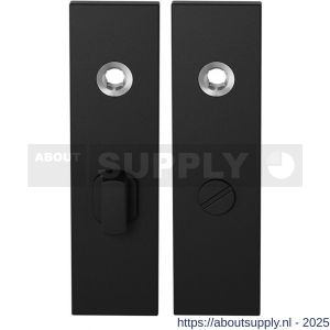 GPF Bouwbeslag ZwartWit 8100.15 WC63/8 groot kortschild rechthoekig enkelverend 169x46x8,5 mm WC63/8 grote knop zwart - S21006452 - afbeelding 1