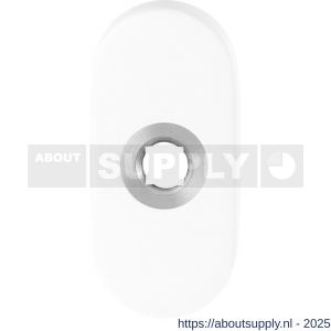GPF Bouwbeslag ZwartWit 8100.44L ovaal click rozet 70x32x10 mm linkswijzend wit - S21008110 - afbeelding 1