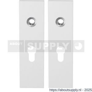 GPF Bouwbeslag ZwartWit 8100.55 PC55 kortschild rechthoekig enkelverend 169x46x8,5 mm PC55 wit - S21006474 - afbeelding 1