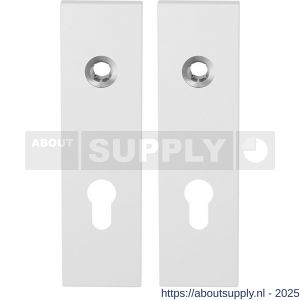 GPF Bouwbeslag ZwartWit 8100.55 PC72 kortschild rechthoekig enkelverend 169x46x8,5 mm PC72 wit - S21006475 - afbeelding 1