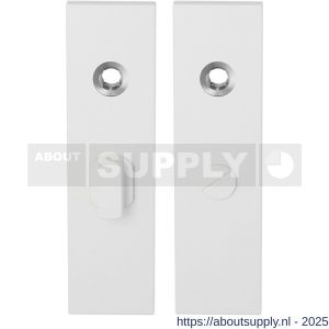 GPF Bouwbeslag ZwartWit 8100.55 WC55/8 groot kortschild rechthoekig enkelverend 169x46x8,5 mm WC55/8 grote knop wit - S21008331 - afbeelding 1