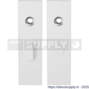 GPF Bouwbeslag ZwartWit 8100.55 WC57/5 groot kortschild rechthoekig enkelverend 169x46x8,5 mm WC57/5 grote knop wit - S21008332 - afbeelding 1