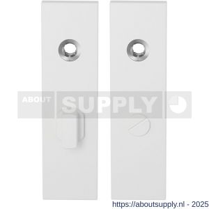 GPF Bouwbeslag ZwartWit 8100.55 WC63/8 groot kortschild rechthoekig enkelverend 169x46x8,5 mm WC63/8 grote knop wit - S21006484 - afbeelding 1