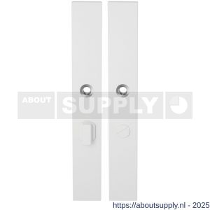 GPF Bouwbeslag ZwartWit 8100.85 XL WC57/5 groot langschild XL rechthoekig enkelverend 282x40x8,5 mm WC57/5 grote knop wit - S21007440 - afbeelding 1