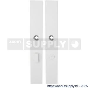 GPF Bouwbeslag ZwartWit 8100.85 XL WC63/8 groot langschild XL rechthoekig enkelverend 282x40x8,5 mm WC63/8 grote knop wit - S21007441 - afbeelding 1