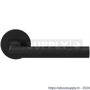 GPF Bouwbeslag Entree 810VZ L-haaks model 19 mm deurkruk op rozet zwart - S21009306 - afbeelding 1