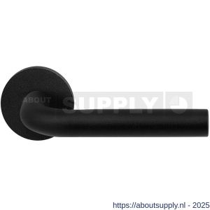 GPF Bouwbeslag ZwartWit GPF8200.61-00 Aka deurkruk op rond rozet 50x8 mm zwart - S21009312 - afbeelding 1