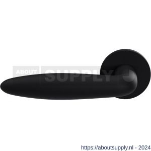 GPF Bouwbeslag Entree 820VZL Sigaar model deurkruk gatdeel op rozet 53x6 mm linkswijzend zwart - S21010228 - afbeelding 1