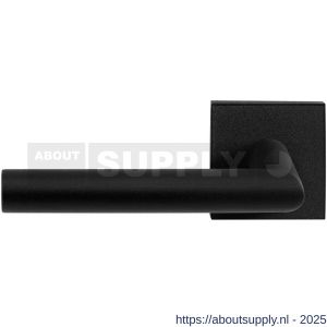 GPF Bouwbeslag ZwartWit 8210.61-02L Toi deurkruk gatdeel op vierkant rozet 50x50x8 mm linkswijzend zwart - S21010233 - afbeelding 1
