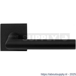 GPF Bouwbeslag ZwartWit 8210.61-02R Toi deurkruk gatdeel op vierkant rozet 50x50x8 mm rechtswijzend zwart - S21010234 - afbeelding 1