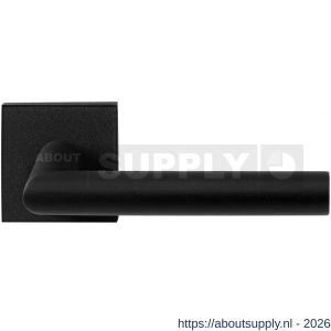 GPF Bouwbeslag ZwartWit GPF8210.61-02R Toi deurkruk gatdeel op vierkant rozet 50x50x8 mm rechtswijzend zwart - S21010234 - afbeelding 1