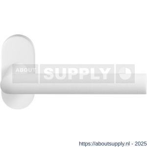 GPF Bouwbeslag ZwartWit 8212.62-04 Toi deurkruk op ovaal rozet 70x32x10 mm wit - S21013939 - afbeelding 1