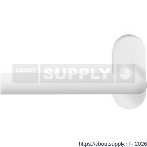 GPF Bouwbeslag ZwartWit GPF8212.62-04L Toi deurkruk gatdeel op ovaal rozet 70x32x10 mm linkswijzend wit - S21013943 - afbeelding 1
