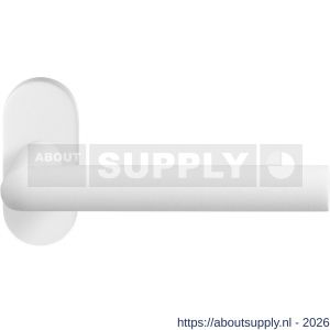 GPF Bouwbeslag ZwartWit GPF8212.62-04R Toi deurkruk gatdeel op ovaal rozet 70x32x10 mm rechtswijzend wit - S21013946 - afbeelding 1