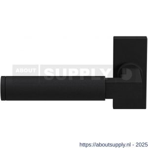 GPF Bouwbeslag ZwartWit 8213.61-01L Kuri deurkruk gatdeel op rechthoekige rozet 70x32x10 mm linkswijzend zwart - S21010245 - afbeelding 1