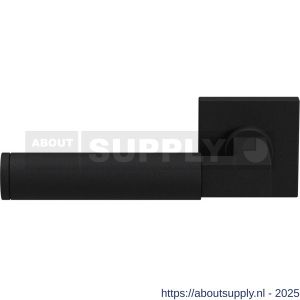 GPF Bouwbeslag ZwartWit 8213.61-02L Kuri deurkruk gatdeel op vierkant rozet 50x50x8 mm linkswijzend zwart - S21010247 - afbeelding 1