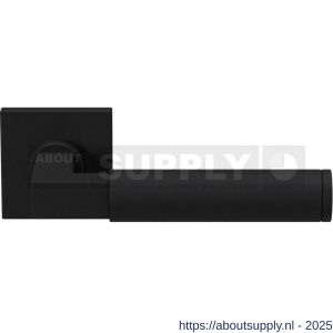 GPF Bouwbeslag ZwartWit 8213.61-02R Kuri deurkruk gatdeel op vierkant rozet 50x50x8 mm rechtswijzend zwart - S21010248 - afbeelding 1
