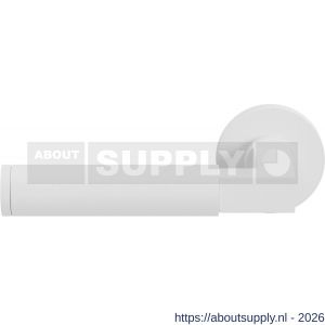 GPF Bouwbeslag ZwartWit GPF8214.62-00L/R Kuri deurkruk gatdeel op rond rozet 50x8 mm links-rechtswijzend wit - S21013951 - afbeelding 1