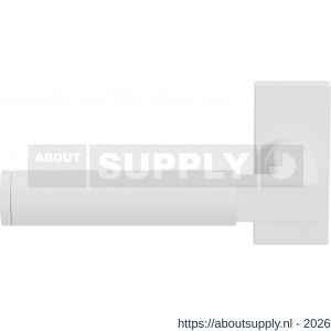 GPF Bouwbeslag ZwartWit GPF8214.62-01L Kuri deurkruk gatdeel op rechthoekig rozet 70x32x10 mm linkswijzend wit - S21013952 - afbeelding 1