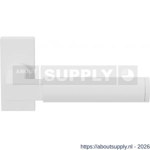 GPF Bouwbeslag ZwartWit GPF8214.62-01R Kuri deurkruk gatdeel op rechthoekig rozet 70x32x10 mm rechtswijzend wit - S21013955 - afbeelding 1